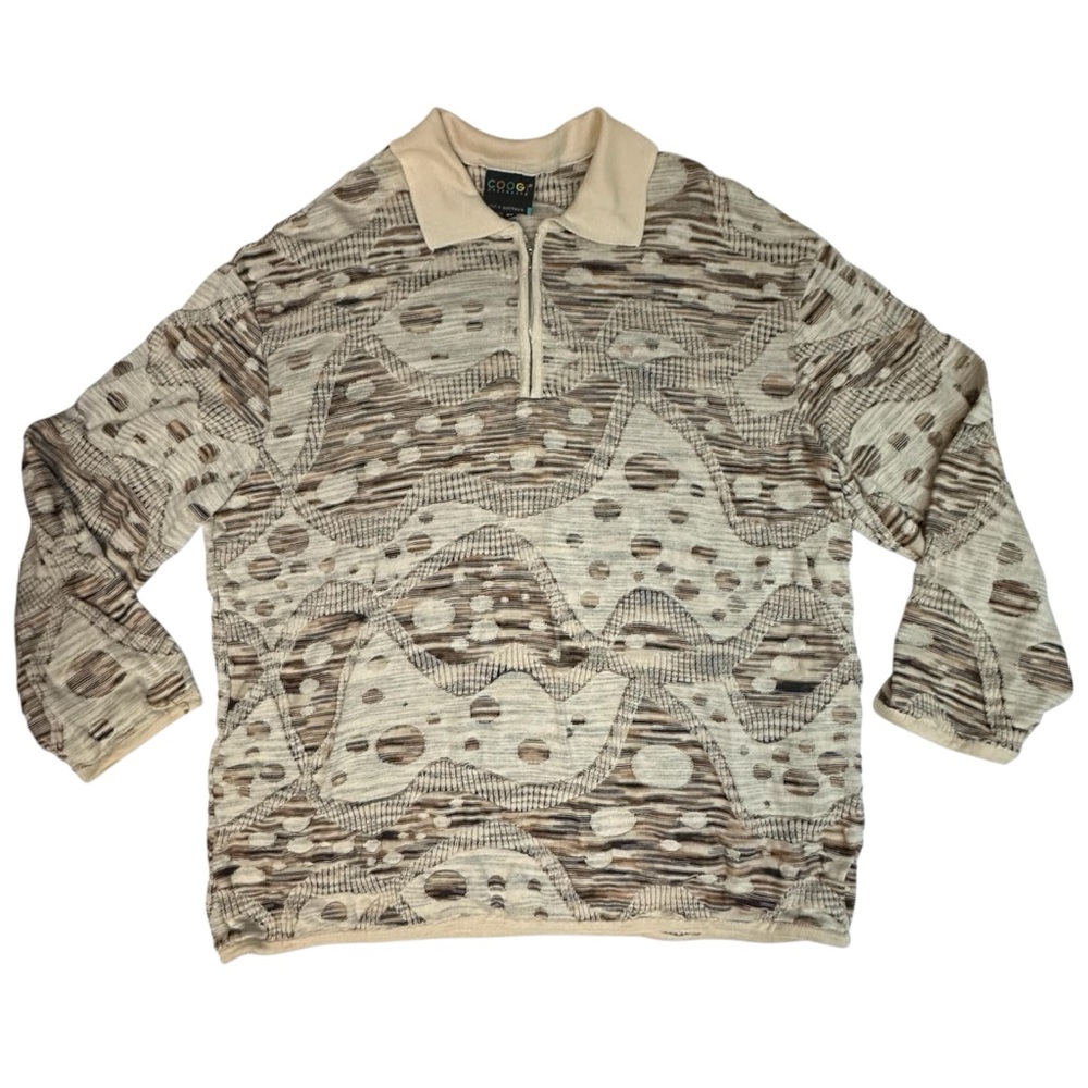 Vintage COOGI 3XL Men’s 1/4 Zip Collared Sweater